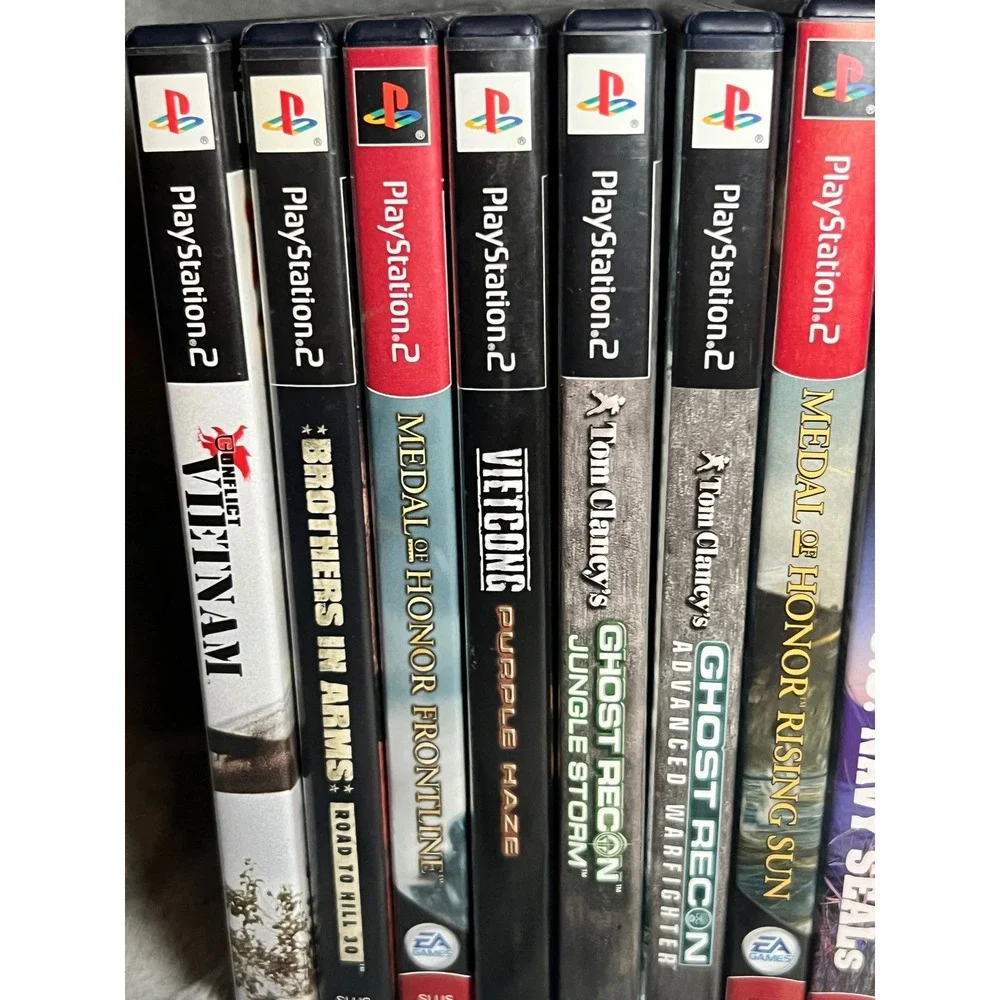 PS2 Military Shooter Game Lot 11 Vietcong SOCOM Medal Honor Ghost Recon Conflict